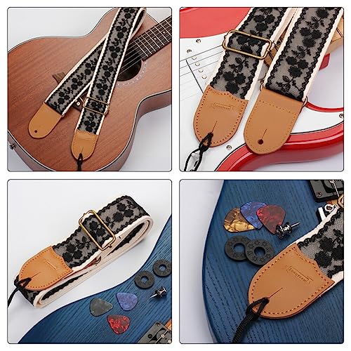 VICASKY 1 Set Sangle De Guitare Réglable Guitare Bandoulière Basse Électrique Rayé Sangle De Guitare avec Guitare Pick Holder Strap Locks pour Accessoires De Guitare - Les Beatles, Paul McCartney, John Lennon, RIngo Starr, George Harrison VICASKY 1 Set Sangle De Guitare Réglable Guitare Bandoulière Basse Électrique Rayé Sangle De Guitare avec Guitare Pick Holder Strap Locks pour Accessoires De Guitare – Image 6