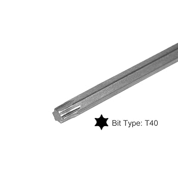 T40 Magnetic Torx Screwdriver Bits, 1/4 Inch Hex Shank 5.91