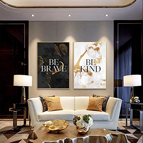 Affiche d'art mural marbre moderne pour décoration intérieure salon, lot de 2 toiles 50x70cm
