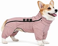 Vista 34 de Chaleco cálido de doble capa para perro, 4 patas cubiertas, resistente al viento, impermeable, reflectante para perros pequeños, medianos y grandes