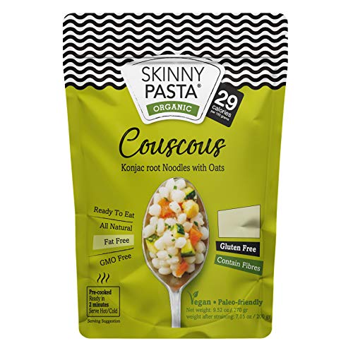 Skinny Pasta 270g - Fideos 100% Konjac (Fideos Shirataki), Cuscús, Paquete de 6
