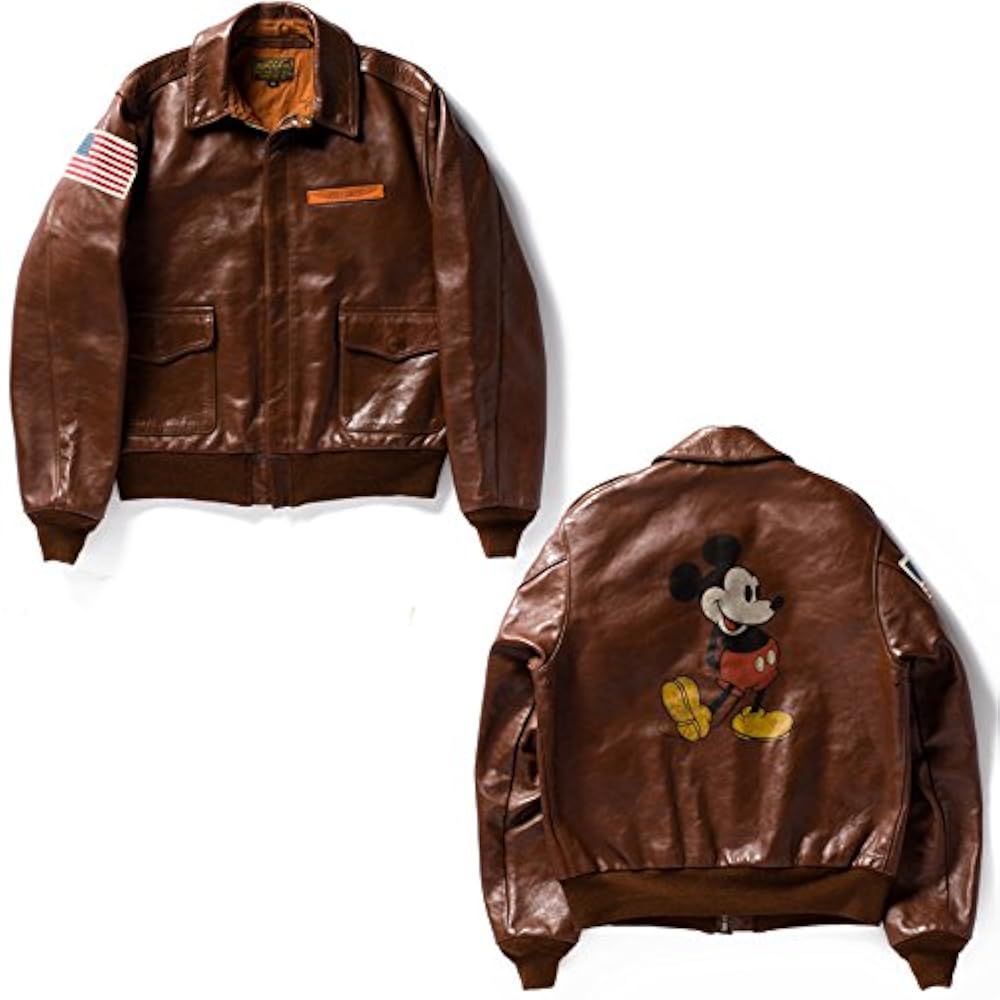 【希少】ミッキー フライトジャケット　ヴィンテージ　レザー MICKEY MOUSE（ミッキーマウス）の「【ヴィンテージ古着】90's