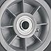 Titan 8 Inch Overall Diameter Flat Proof Replacement Wheel 300 lb Load Capacity, Gray/Black