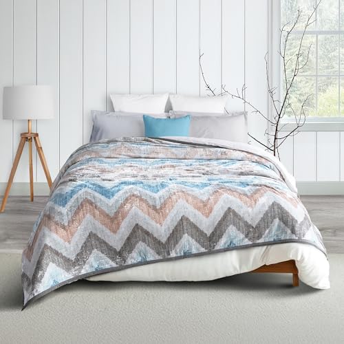 Image of MYTRIDENT Home Essential Flannel Printed Blanket for Winter Double Size (220 cm x 240 cm), 290 GSM, Mizuki