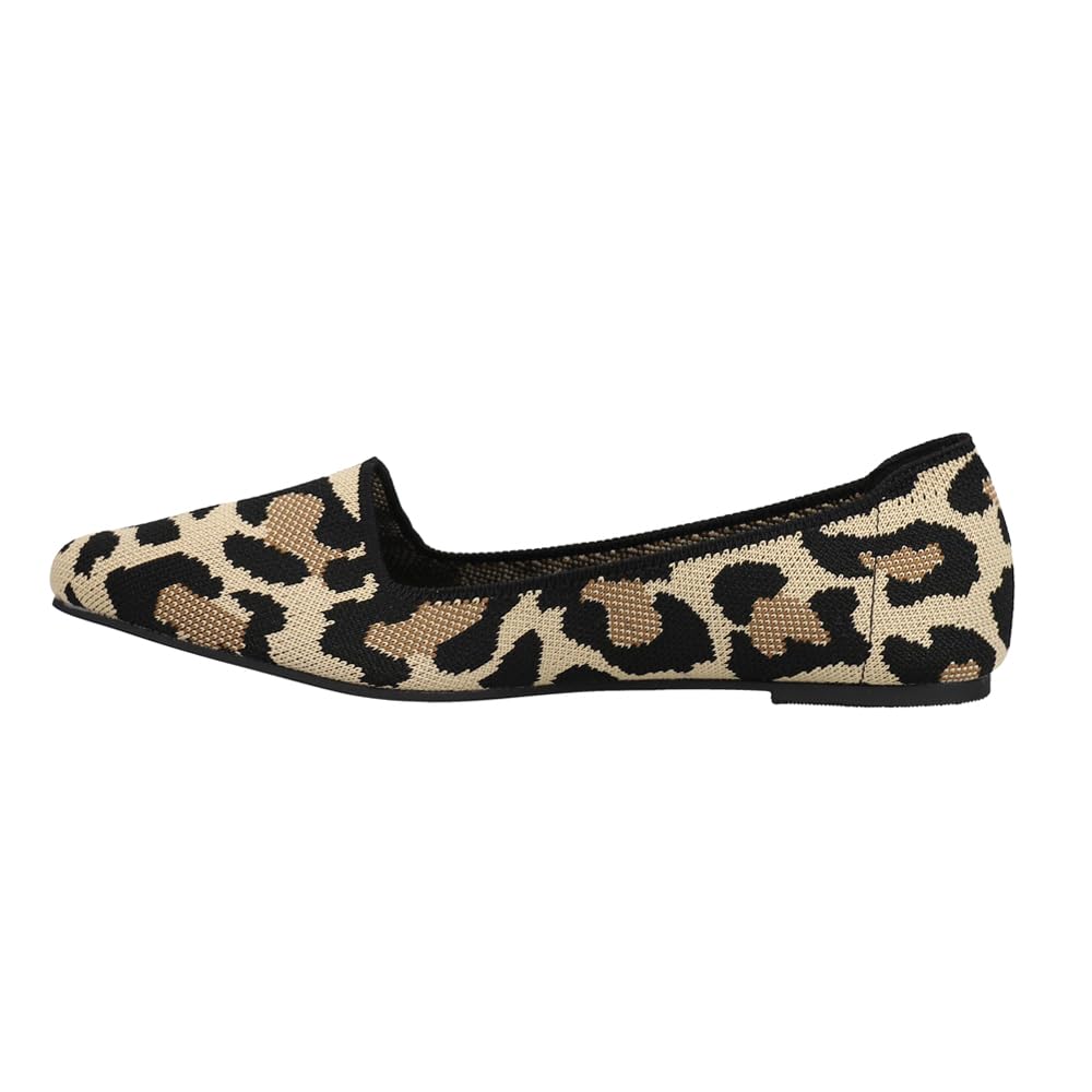 MIAWomens Corrine Leopard Slip On Flats Casual - Brown