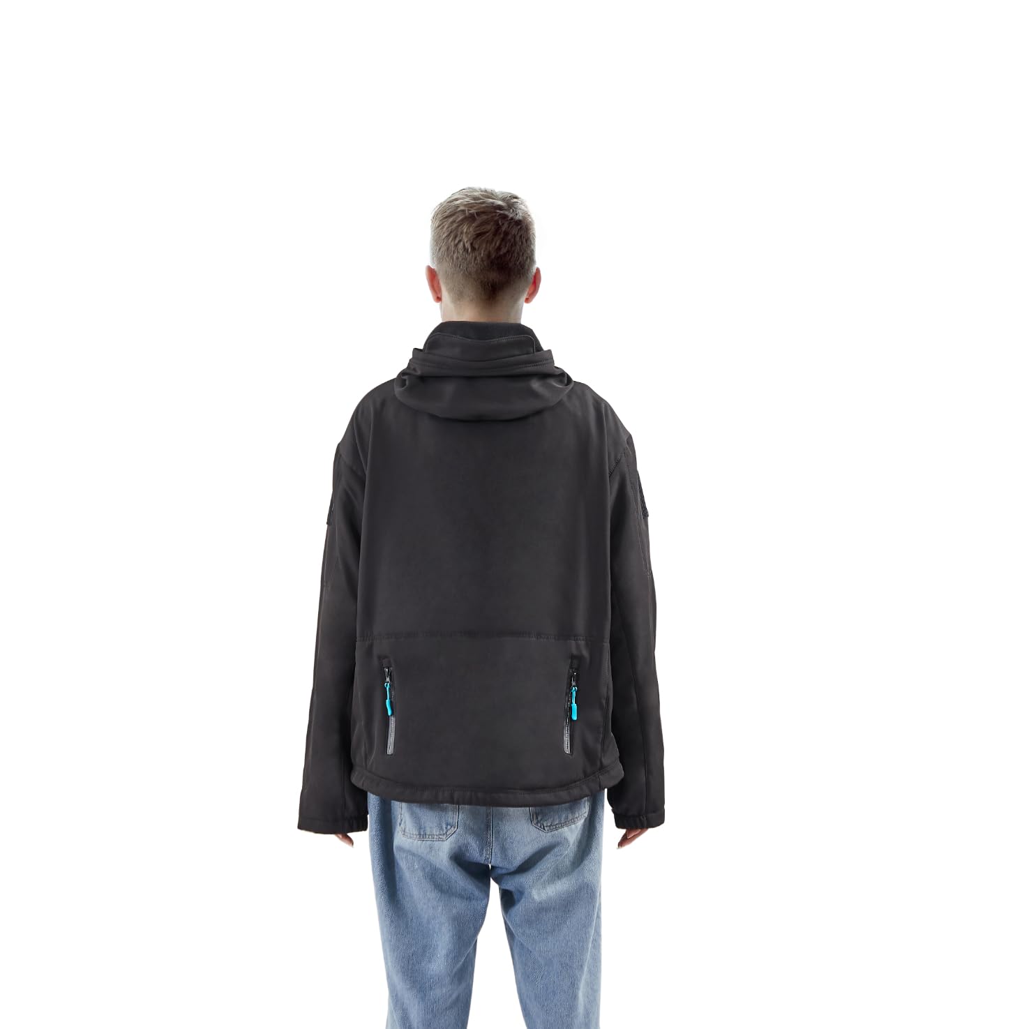 AREBOS Wodoodporna kurtka zimowa | ocieplana kurtka softshell | 7 stref grzewczych w tym power bank 10000 mAh | 3 poziomy ogrzewania | wiatroszczelna | unisex | 2XL