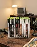 Video Game Storage Tower for PS5 / PS4 / Xbox Series X/Xbox One Game Cases, 11-Disc Capacity Organizer Stand, Anti-Slip Clear Acrylic Desktop Rack, No Assembly Required (1, Clear)