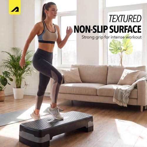 Image of Boldfit Aerobic Stepper for Home Workout, Adjustable Height Fitness Step Platform for Cardio, HIIT & Strength Training, Non-Slip Durable Exercise Stepper for Weight Loss, Balance & Toning Exercises