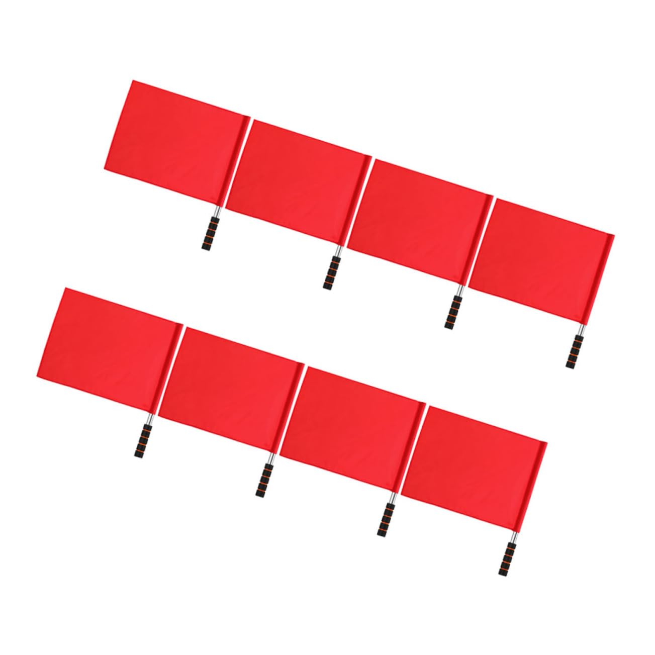 COLLBATH 8pcs Traffic Signal Flag Red Handheld Flag for Soccer Referee Linesman and Volleyball