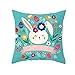 Produktbild ODRD Happy Easter Rabbit Egg Lily Flower Blessing Gift Cushion Covers, Seat Throw Pillow, Couch Cushion, Soft Sofa Kissen Kissenbezug, Childrens Room Decoration