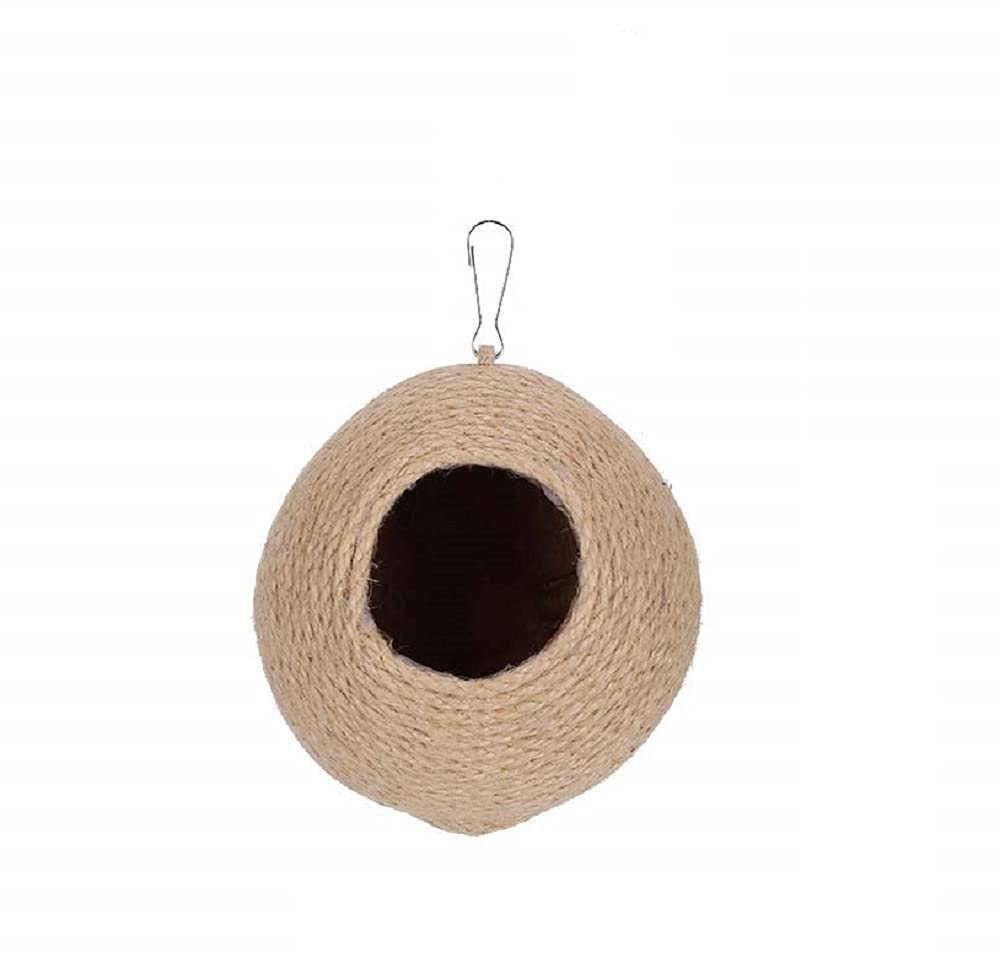 Emily Pets Rope Bird cage Simulation Birdhouse Cozy Resting Shelter for Birds for Parrot Hamster Squirrel Outdoor Garden Stray Bird Home (Pack of 1) (B09773937Q) Amazon Price History, Amazon Price Tracker
