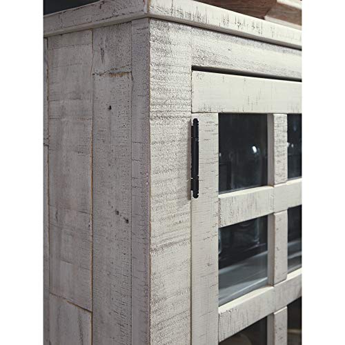 Signature Design By Ashley Falkgate Cottage Farmhouse Accent Cabinet, White #TOP3