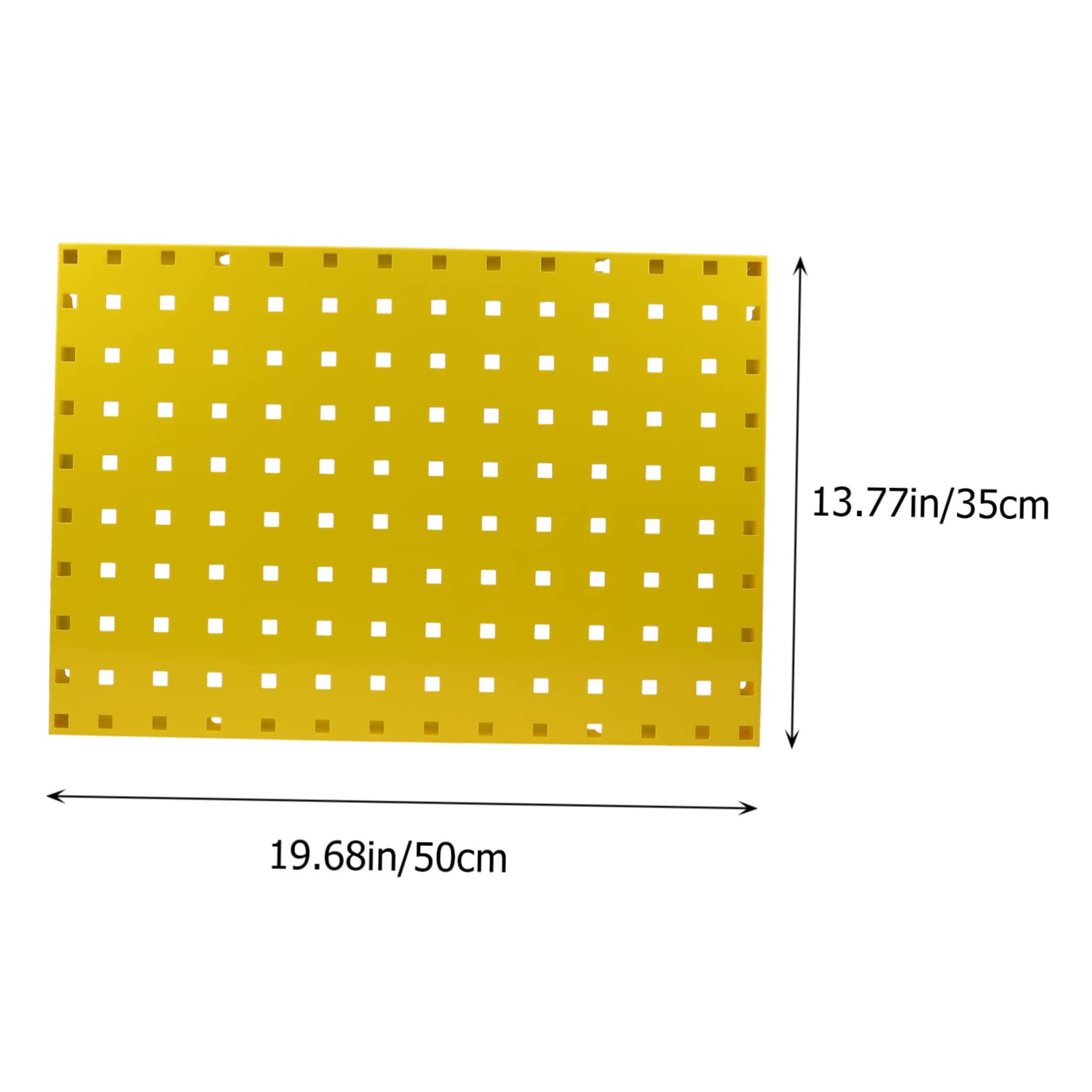 Pegboard in Acciaio Zincato Giallo, Pannello Portautensili