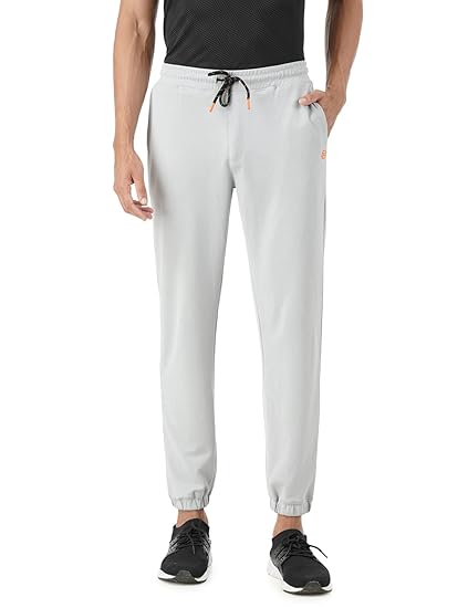 Men's Jogger Pants with Elasticated Waistband & Drawstring - Dry Tech, Anti-Odor, Lightweight, Soft Seams