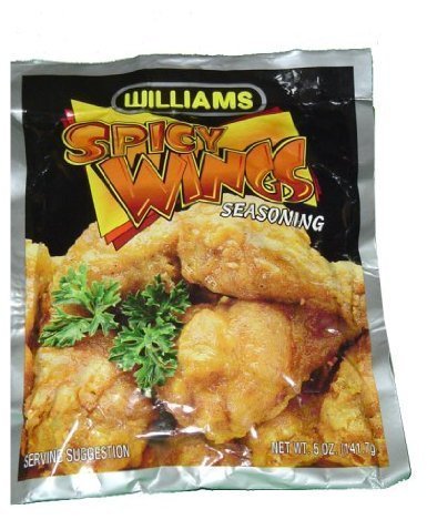 Williams Spicy Wings Seasoned Coating Mix - Buy TWELVE and SAVE, Each Package is 5oz (Pack of 12) by Williams
