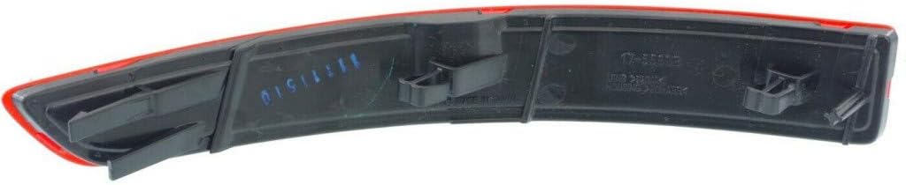 CarLights360 For Volkswagen Jetta Bumper Reflector 2015 2016 2017 2018 Driver Side Rear DOT Certified VW1184104 | 5C6 945 105 B