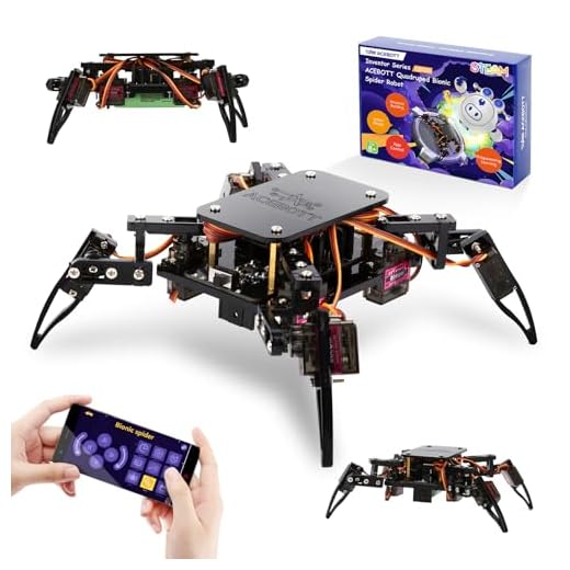 ACEBOTT STEM Robotics Science Kits for Adults, ESP8266 Spider Robot Building Kit, App Remote Control, Walking Crawling Fun Educational Toy for 12 + Year Old Boys, Girls, Teens, Adults Unique Gifts