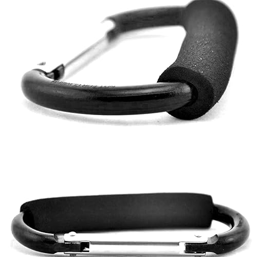 Miniatura 3 de Ganchos para cochecito de bebé, ganchos grandes para cochecito de mamá, 2 piezas de mosquetón organizador para colgar bolsos, bolsa de pañales,