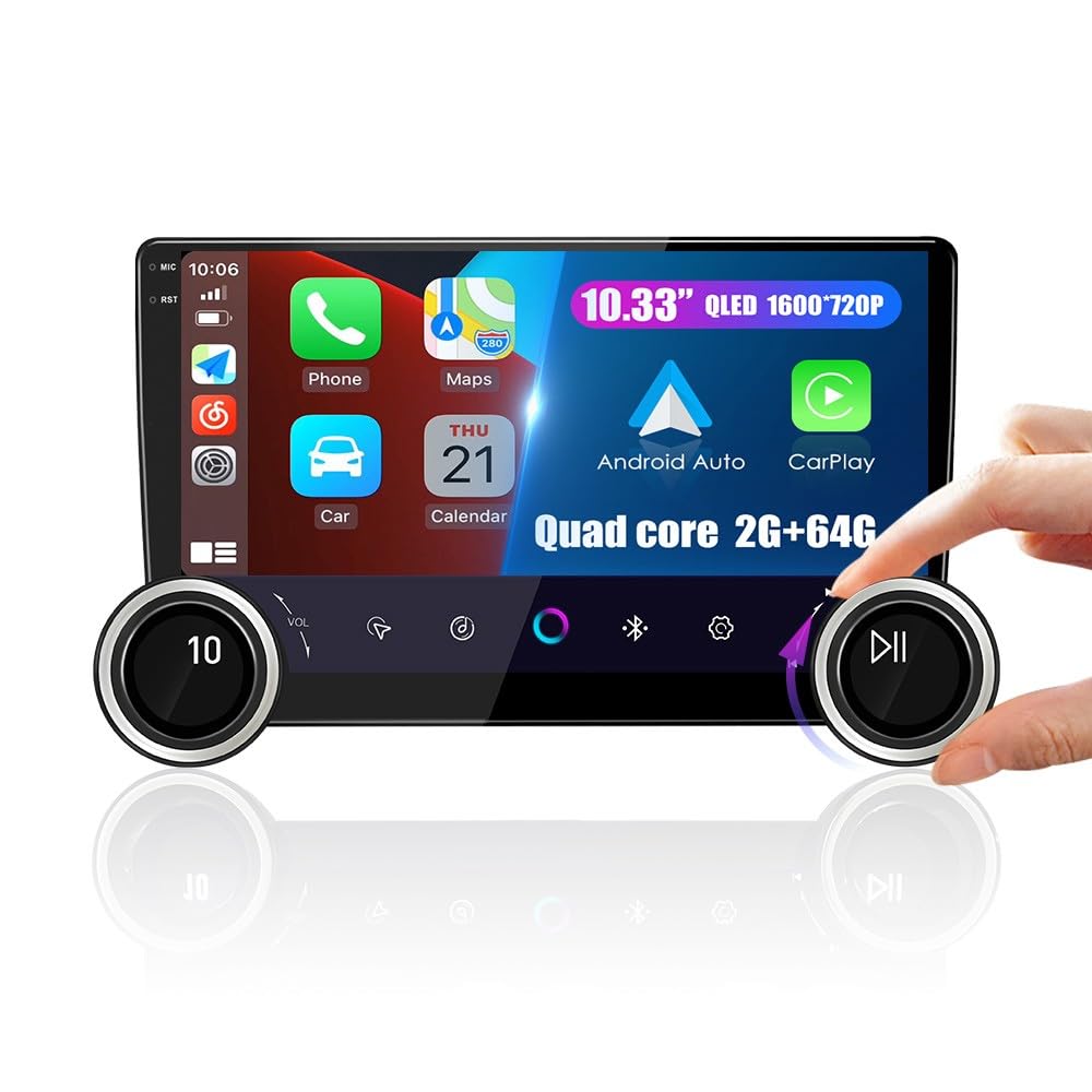 Amazon.com: Wostoke Universal Dual Physical Display Knobs CarPlay