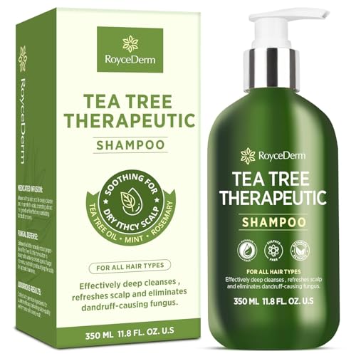 Tea Tree Shampoo For Scalp Fungal: Folliculitis Shampoo for Dry Scalp, Dandruff, and Itchy Scalp - Medicated Clarifying shampoo with Tea Tree Oil, Paraben & Sulfate Free