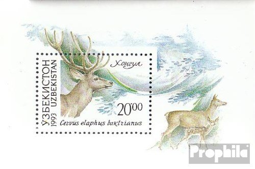 Prophila Collection Uzbekistan Blocco 1 (Completa Edizione) 1993 Locals Flora (Francobolli per i Collezionisti) Altri mammiferi
