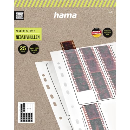 Hama - Negative Sleeves, 24 x 36 mm, Glassine Matt, 315 mm, 250 mm (Importado) 25 St - imagen 3