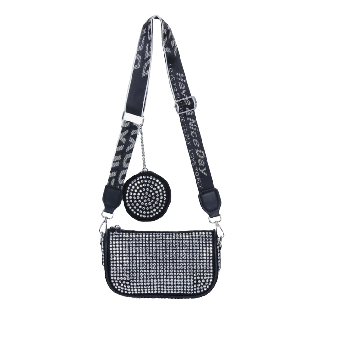 ACCEDO® Womens Evening Handbags Rhinestone Shoulder Purse Crossbody Bag for Casual Party Wedding (C-Silver) (B0CVH84Q8V) Amazon Price History, Amazon Price Tracker