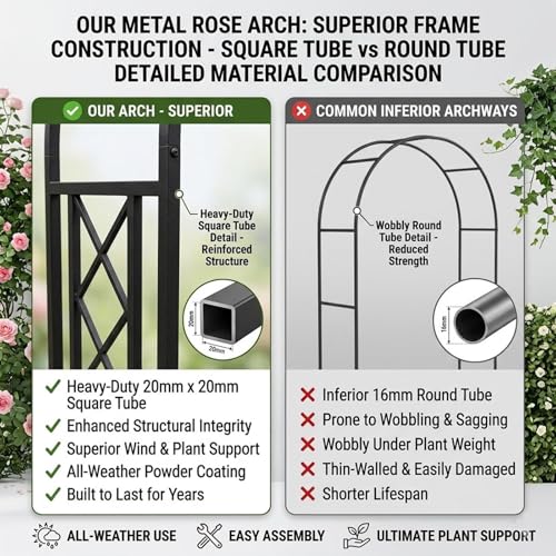 Arche extérieure antirouille pour stabiliser durablement les rosiers - 7