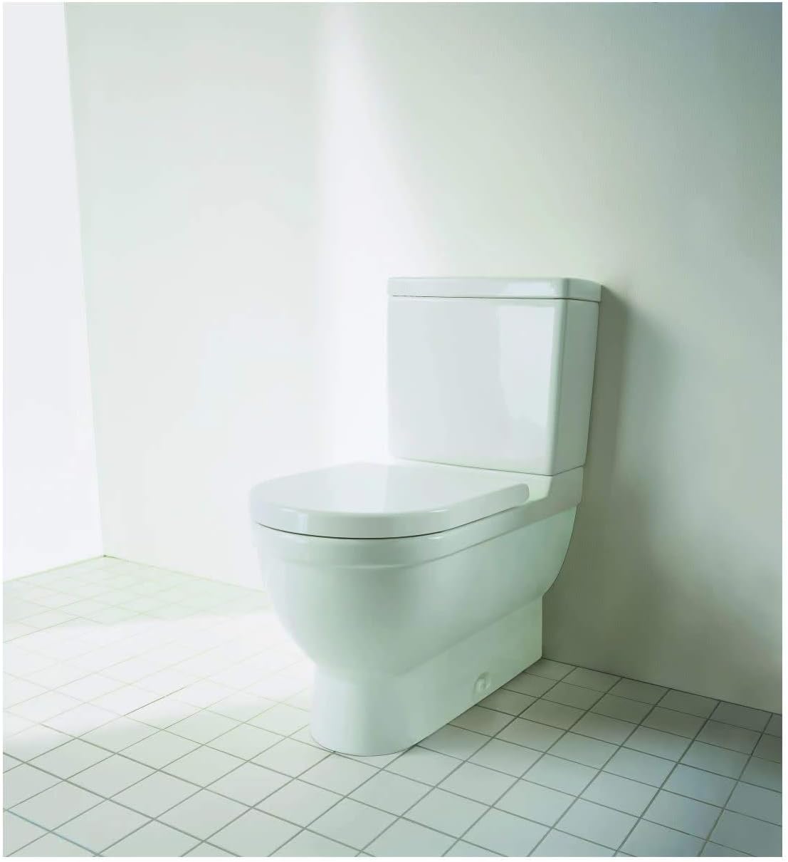 Duravit Starck 3 Cistern installed on a toilet in a bathroom setting.