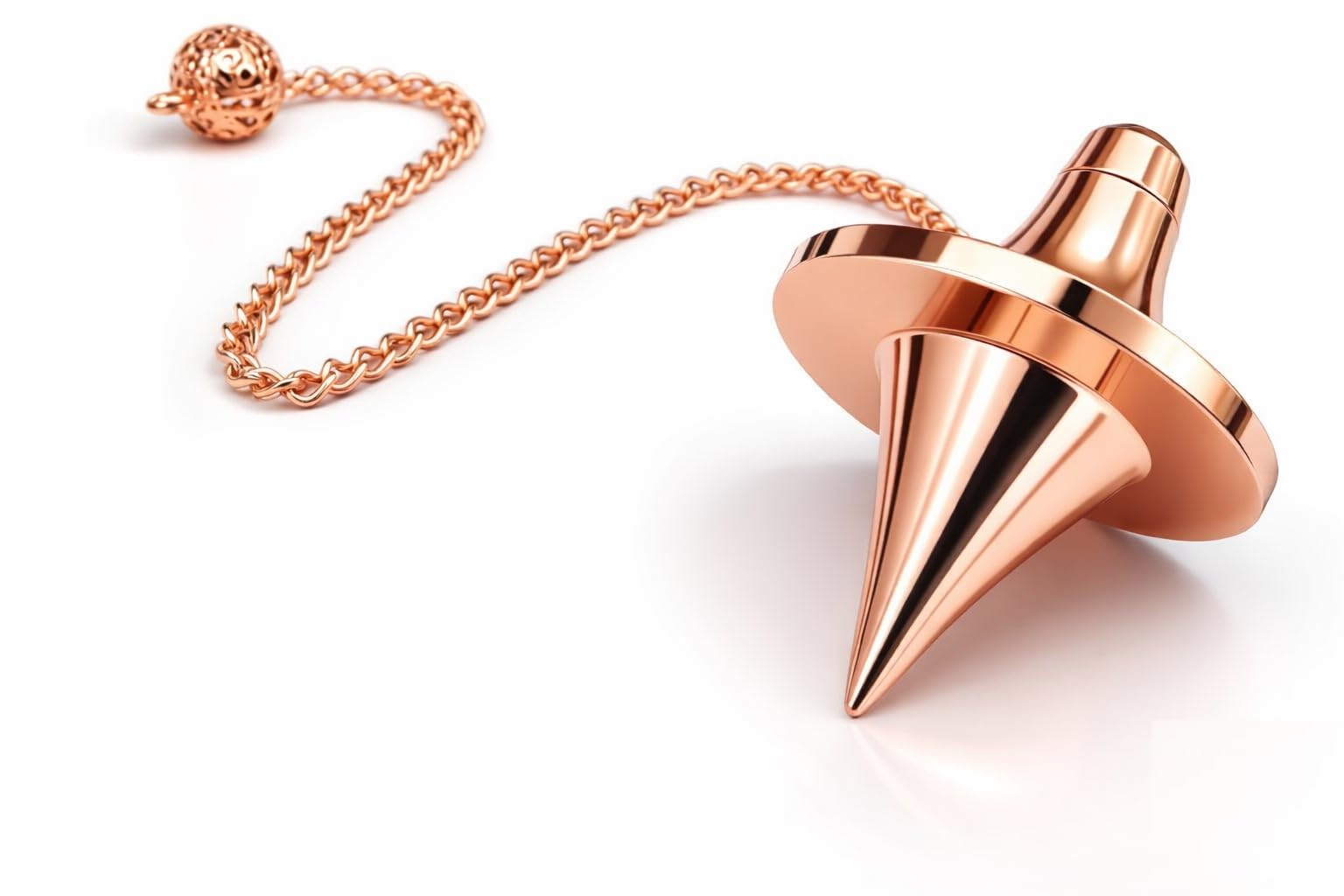 Spinning Top Design Openable Copper Pendulum for Reiki Healing, Dowsing &amp; Chakra Balancing – Divination &amp; Meditation Tool for Energy Cleansing