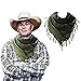 100 percent Cotton Military Shemagh Arab Tactical Desert Keffiyeh Thickened Scarf Wrap for Women and Men, Army Green, One Size
