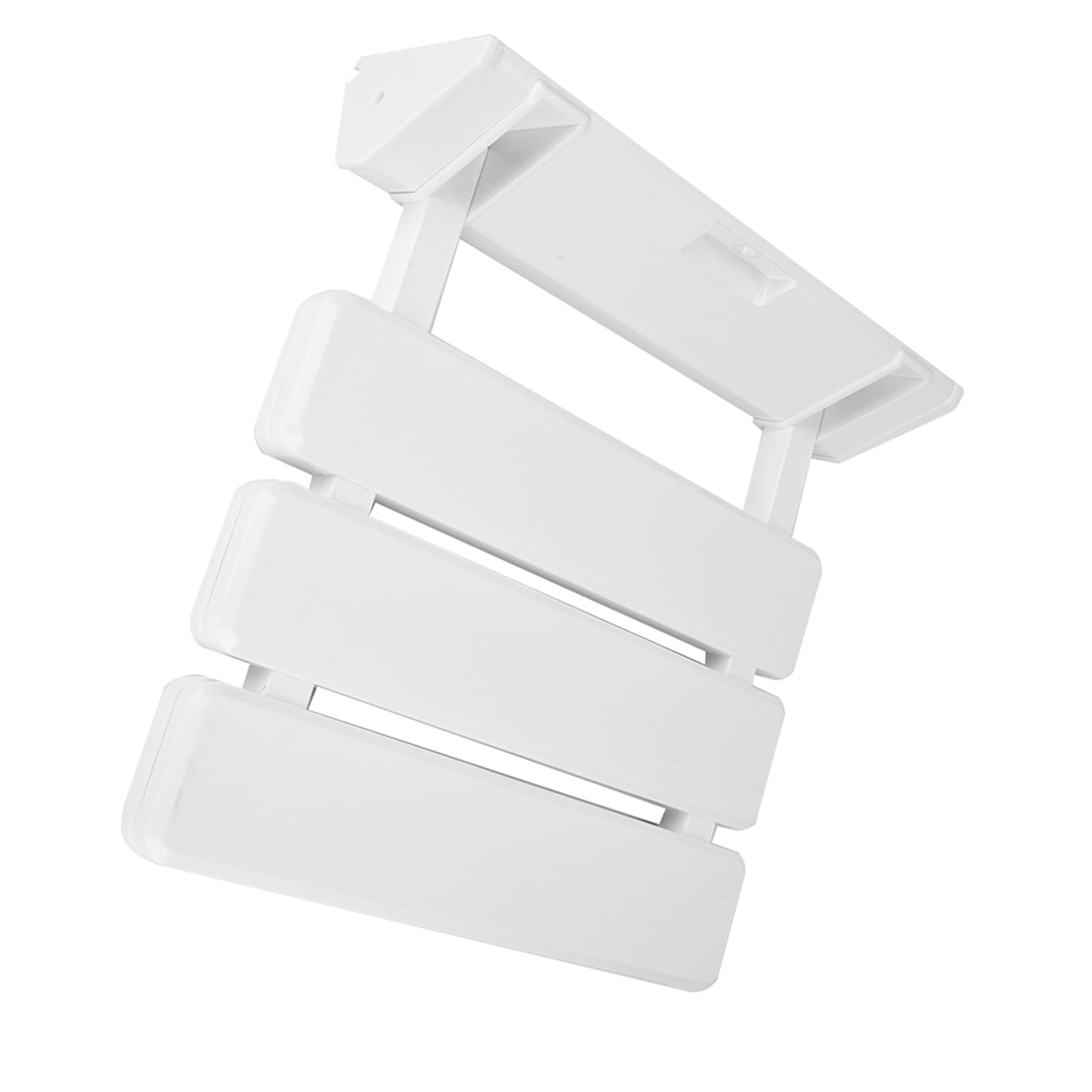 Asiento de Ducha Plegable de Hoja abatible para Montar en la Pared, Banco de baño Plegable, Silla de Ducha montada en la Pared Que Ahorra Espacio, con Estructura de ABS Blanco y
