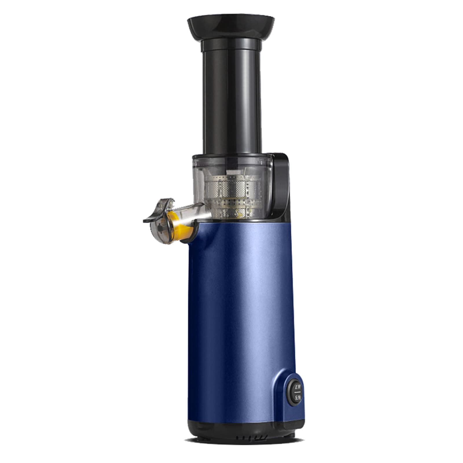 Máquina de prensado en frío compacta de alto rendimiento de jugo, ideal para frutas vegetales, potente motor de 120 W, exprimidor automático pequeño, licuadora portátil con función inversa
