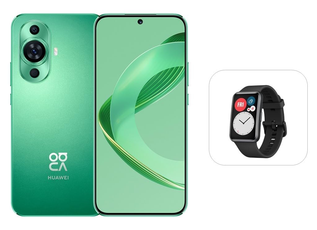 HUAWEI nova 11 SmartPhone + Free HUAWEI WatchFit, 6.7-inch OLED Display, Ultra-thin, 60MP Front Ultra Wide Portrait Camera, 50MP Ultra Vision Photography, 66W SuperCharge Turbo, 8GB+256GB, Green