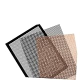 VICASKY 3 Stück BBQ Grillmatte Antihaft Grillmatte Für Gasgrill Und Backofen Wiederverwendbare Grillgittermatte Aus Glasfaser Hitzebeständig Für Grillzubehör Und Picknick