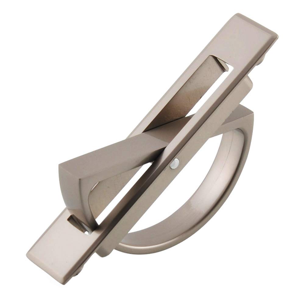 Txinmin Home 2 Pack Concealed Drawer Door Finger Insert Recessed Flush Pull Handle with Resin Back Cap, Grey