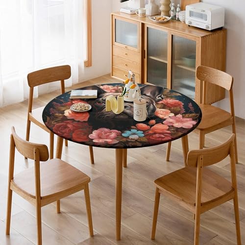 Nappe ronde ajustée imperméable pour protéger la table des enfants - 8