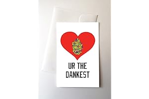 2 Pack - Dank Nug Weed Cannabis I Love You Greeting Cards (4.25x5.5 Inch)