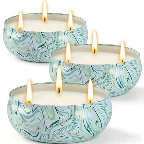Citronella Outdoor Candles 12 oz 3‑Wick Set 240‑Hour Burn