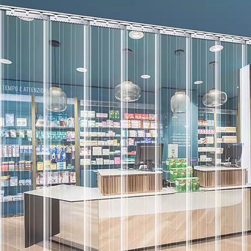 Clear Plastic Strip Door Curtain Stripe PVC Refrigeration Strip Curtain Door Strip 2.1mm Thick for Coldroom Warehouse Catering (Color : 2.1mm, Size : 1.8x2.9m)