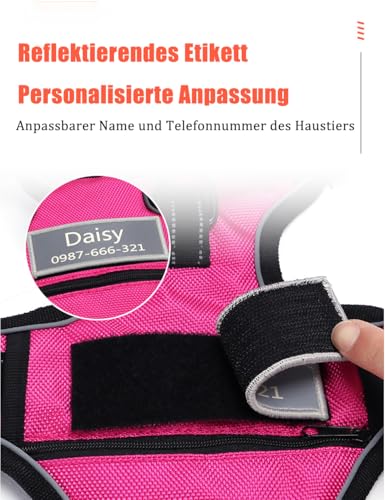Yonsbox Personalisiertes Hundegeschirr mit Namen & Telefonnummer – Reflektierendes Brustgeschirr im Westen-Design aus Oxford-Gewebe, Bequem & Sicher für Hunde