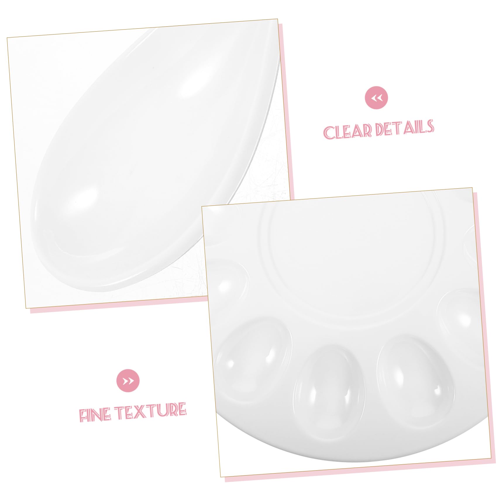 NAMOARLY 1 Set Shrimp Slider Tray Egg Tray Escargot Platter 8- Hole Escargot Plate Shrimp Paste Plate Dessert Plate Oyster Plate Snail Plate Flatware Meatball Plate White Melamine