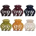 RC ROCHE 6 Pcs Octopus Hair Claw Clip for Women Thick Hair Round Jaw Pumpkin Jumbo Extra Big Cute Slip Secure Grip Strong Classic Clamp, Large Classic Multicolor