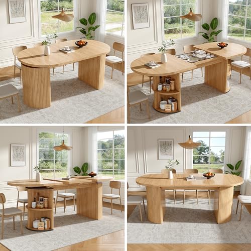 Table à manger extensible de bureau modulable avec rangement - 5
