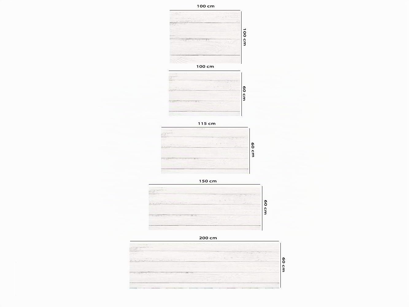 Oedim - Testiera per letto Pegasus stampa digitale simil-legno, colore bianco, 115 x 60 cm, disponibile in varie misure, testata leggera, elegante, resistente e conveniente