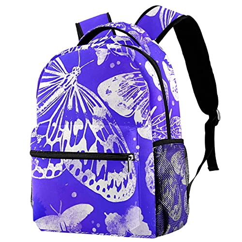 Sac à dos papillon violet avec porte-bouteille idéal pour le voyage des filles et garçons