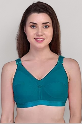 OEN Women’s Full Coverage Everyday Comfort Bra | Non-Padded Wire-Free Bra with Broad Straps | Soft & Supportive for Women |