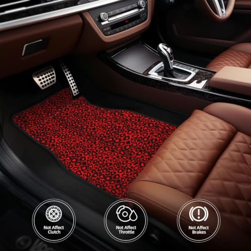 Alfombrillas para coche antideslizantes juego de 4 piezas leopardo 5