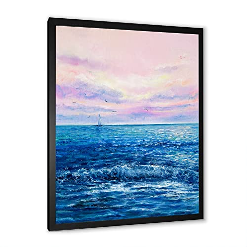 Tableau ocean waves II décoration murale marine encadrée