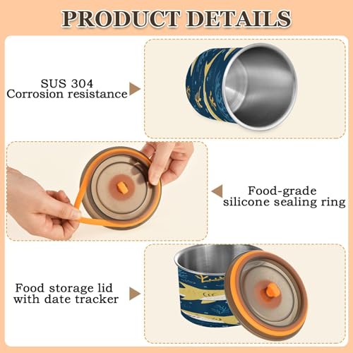 Contenedor para café de acero inoxidable con sello hermético 900 ml miniatura 5
